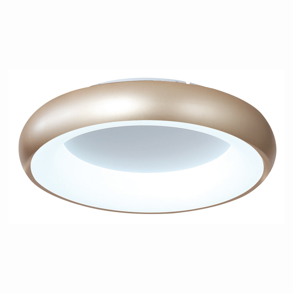 InLight Πλαφονιέρα οροφής LED 24W 3CCT από χρυσαφί και λευκό ακρυλικό D:40cm (42021-B-Golden)