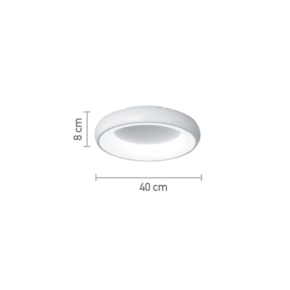 InLight Πλαφονιέρα οροφής LED 24W 3CCT από χρυσαφί και λευκό ακρυλικό D:40cm (42021-B-Golden)