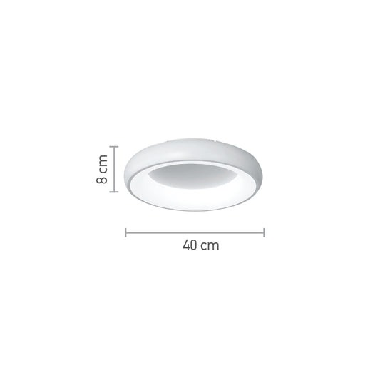 InLight Πλαφονιέρα οροφής LED 24W 3CCT από χρυσαφί και λευκό ακρυλικό D:40cm (42021-B-Golden)