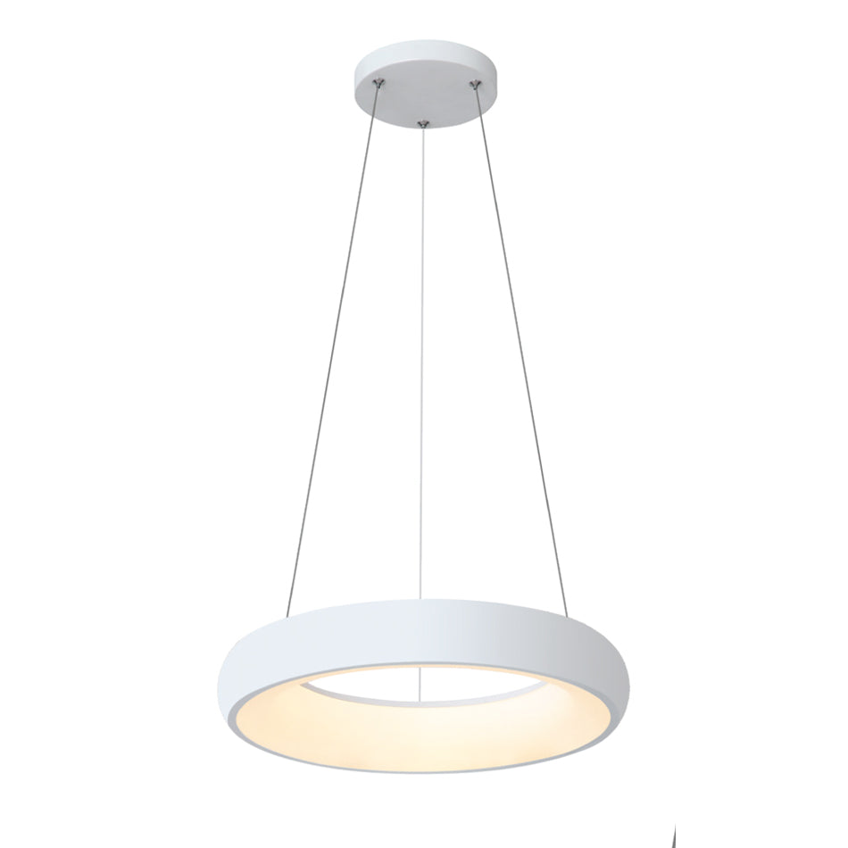 InLight Κρεμαστό φωτιστικό LED 36W 3CCT από λευκό ακρυλικό D:60cm (42023-A-White)