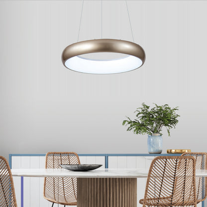 InLight Κρεμαστό φωτιστικό LED 24W 3CCT από χρυσαφί και λευκό ακρυλικό D:40cm (42024-B-Golden)