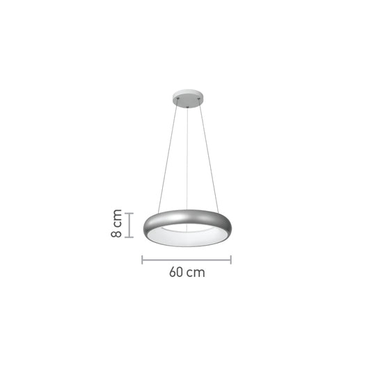 InLight Κρεμαστό φωτιστικό LED 36W 3CCT από χρυσαφί και λευκό ακρυλικό D:60cm (42024-A-Golden)