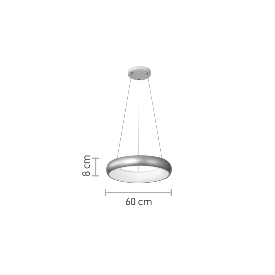 InLight Κρεμαστό φωτιστικό LED 36W 3CCT από χρυσαφί και λευκό ακρυλικό D:60cm (42024-A-Golden)
