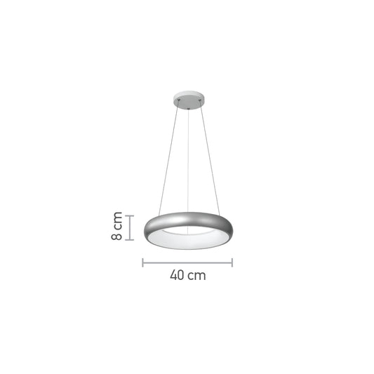 InLight Κρεμαστό φωτιστικό LED 24W 3CCT από χρυσαφί και λευκό ακρυλικό D:40cm (42024-B-Golden)