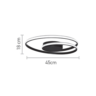 InLight Πλαφονιέρα οροφής LED 36W 3CCT από αλουμίνιο σε χρώμιο απόχρωση D:55cm (42028-CH)