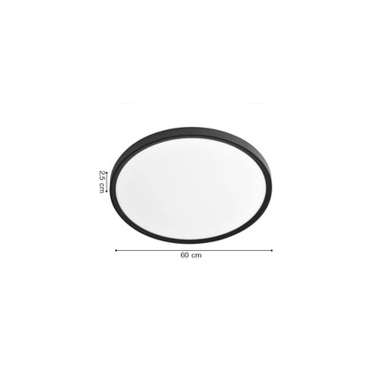 Inlight Πλαφονιέρα οροφής LED 50W 3CCT (by switch on base) σε ασημί απόχρωση D:60x2,5cm (42036-A-Silver)