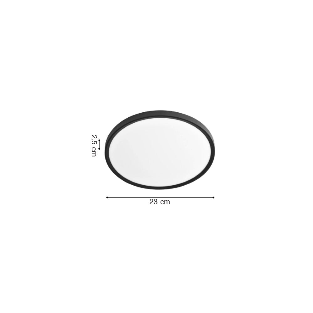 Inlight Πλαφονιέρα οροφής LED 18W 3CCT (by switch on base) σε ασημί απόχρωση D:23x2,5cm (42036-E-Silver)