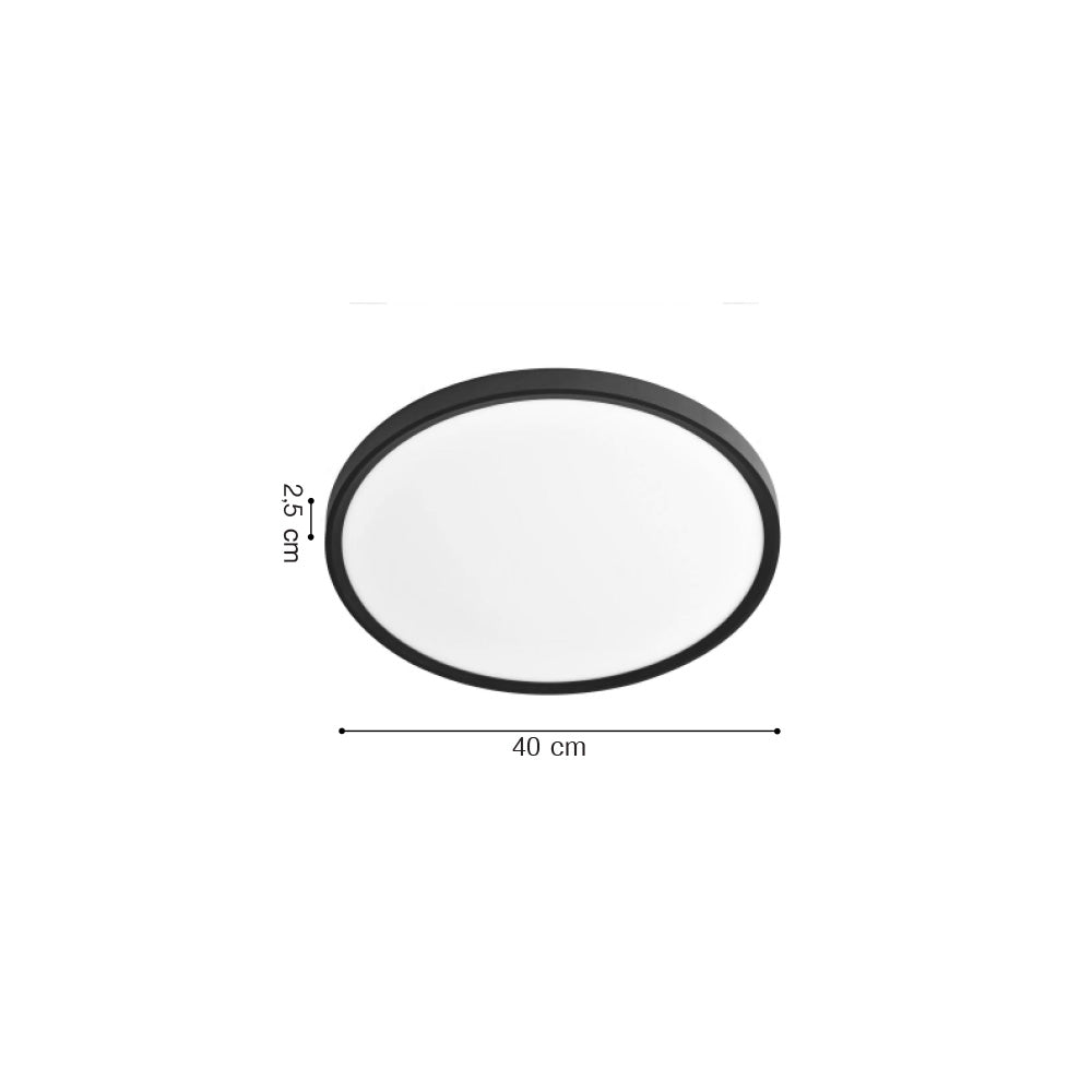 Inlight Πλαφονιέρα οροφής LED 32W 3CCT (by switch on base) σε ασημί απόχρωση D:40x2,5cm (42036-C-Silver)