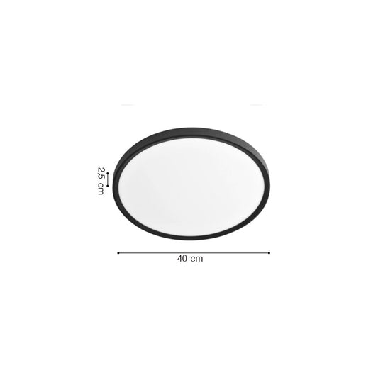 Inlight Πλαφονιέρα οροφής LED 32W 3CCT (by switch on base) σε ασημί απόχρωση D:40x2,5cm (42036-C-Silver)