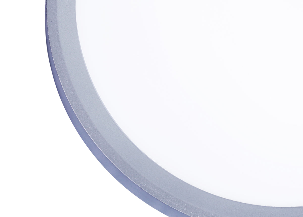 Inlight Πλαφονιέρα οροφής LED 40W 3CCT (by switch on base) σε ασημί απόχρωση D:50x2,5cm (42036-B-Sillver)