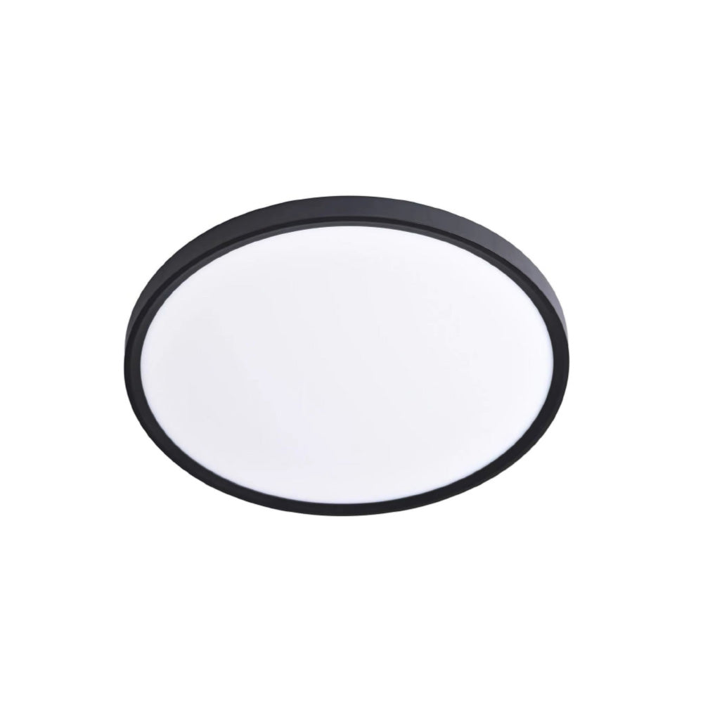 Inlight Πλαφονιέρα οροφής LED 40W 3CCT (by switch on base) σε μαύρη απόχρωση D:50x2,5cm (42036-B-Black)