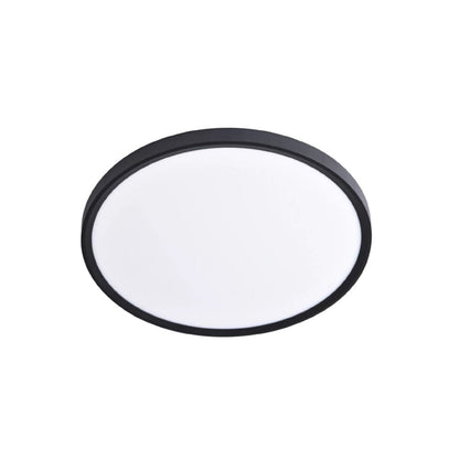 Inlight Πλαφονιέρα οροφής LED 40W 3CCT (by switch on base) σε μαύρη απόχρωση D:50x2,5cm (42036-B-Black)