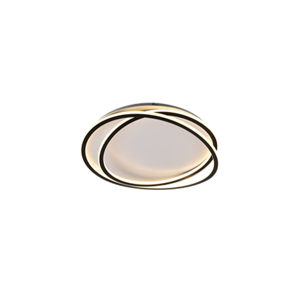 Inlight Πλαφονιέρα οροφής LED 38W 3CCT σε μαύρη απόχρωση D:50x12cm (42037-Black)