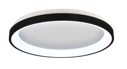 Inlight Πλαφονιέρα οροφής LED 28W 3CCT από μαύρο μέταλλο και ακρυλικό D:40x5cm (42044-C-Black)
