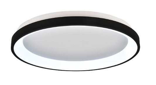 Inlight Πλαφονιέρα οροφής LED 28W 3CCT από μαύρο μέταλλο και ακρυλικό D:40x5cm (42044-C-Black)