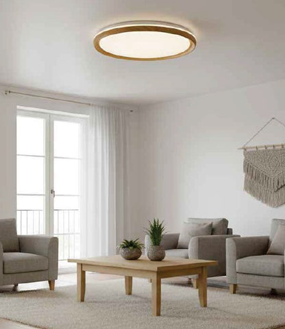 InLight Πλαφονιέρα οροφής από φυσικό ξύλο, 36W 4CCT αλουμίνιο (42052-A)