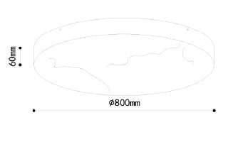 InLight Φωτιστικό οροφής, LED 64W Alabaster &amp; ritine, 7040 lm, 3CCT (by switch on base) D:80x6cm (42053-A)