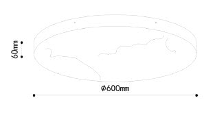 InLight Φωτιστικό οροφής, LED 48W Alabaster &amp; ritine, 5280 lm, 3CCT (by switch on base) D:60x6cm (42053-B)