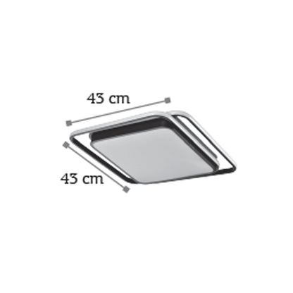 InLight Φωτιστικό Οροφής LED Μαύρο 30W – Πλαφονιέρα 4CCT (42171-Μαύρο)