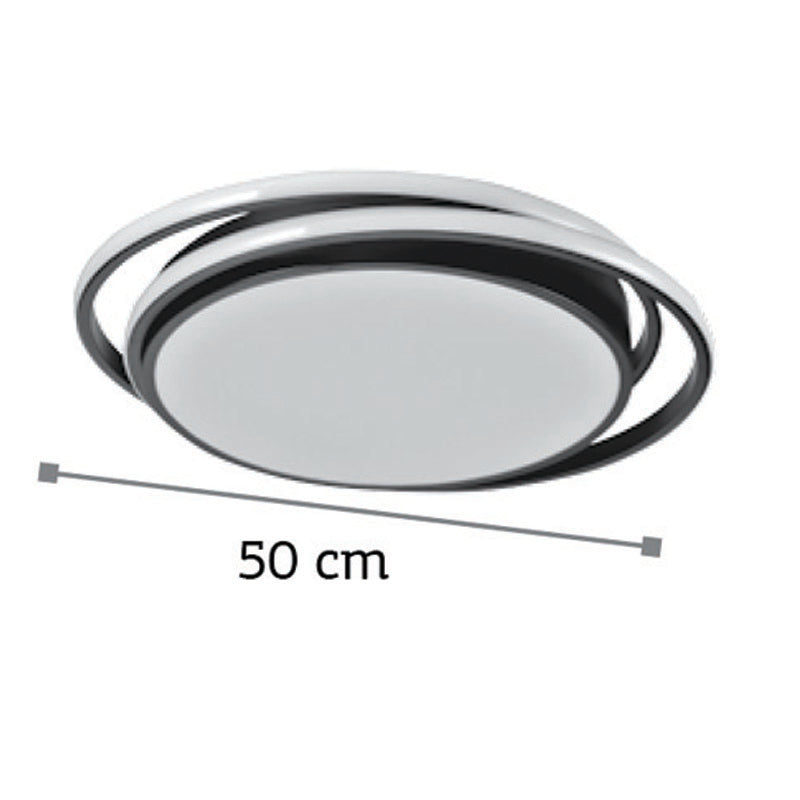 InLight Φωτιστικό Οροφής LED Μαύρο 30W – Πλαφονιέρα 4CCT (42172-Μαύρο)
