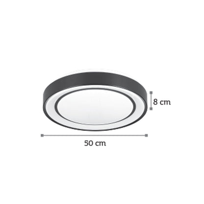 InLight Φωτιστικό Οροφής LED Μαύρο 36W – Πλαφονιέρα 3CCT Starry Effect (42179-A)