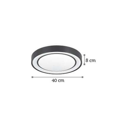 InLight Φωτιστικό Οροφής LED Μαύρο 27W – Πλαφονιέρα 3CCT Starry Effect (42179-Β)