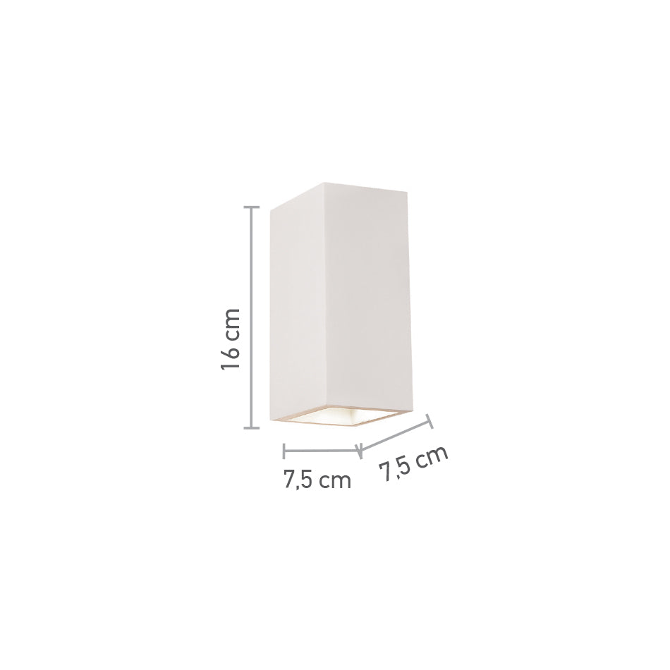 InLight Επιτοίχιο Φωτιστικό Γύψινο Λευκό GU10 (x2) – Up & Down 7,5×16 cm (43033)