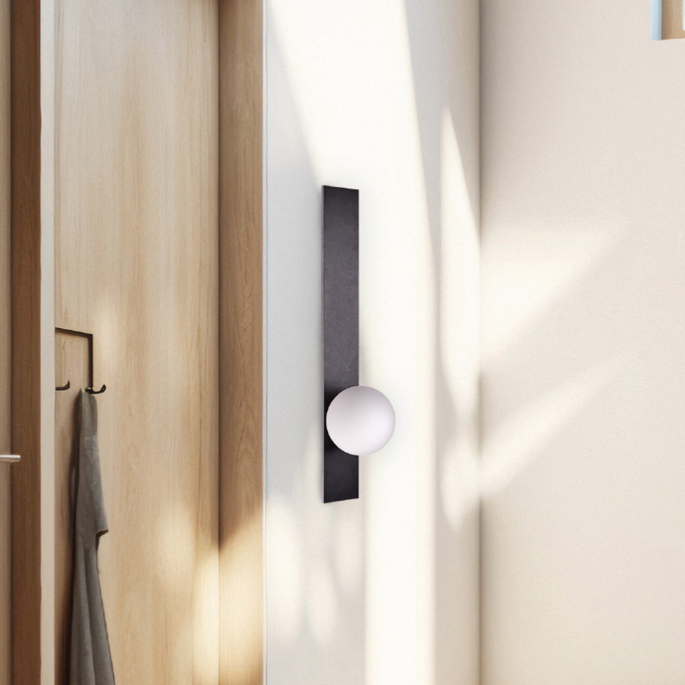 Inlight Επιτοίχιο Φωτιστικό LED Μαύρο 10W – Γραμμικό με Οπαλίνα 60 cm (43044-BL)