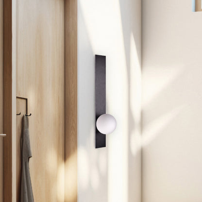 Inlight Επιτοίχιο Φωτιστικό LED Μαύρο 10W – Γραμμικό με Οπαλίνα 60 cm (43044-BL)
