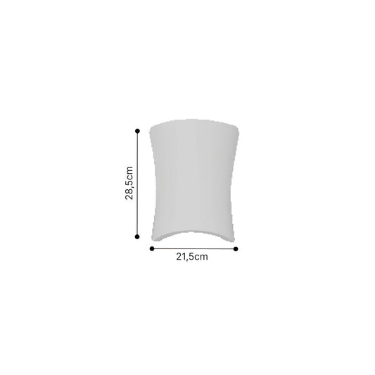 Inlight Επιτοίχιο φωτιστικό λευκό από γύψο 1XE14 D:21,5cm (43053-White)