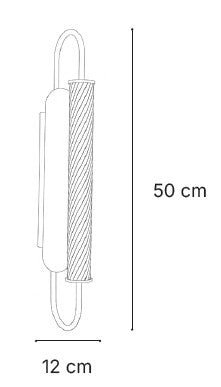 Inlight Επιτοίχιο φωτιστικό LED 12W 3CCT σε μαύρη απόχρωση απο μέταλλο και ακρυλικό D:12x50cm (43056-Black)