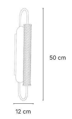 InLight Επιτοίχιο φωτιστικό LED 12W 3CCT σε χρυσαφί απόχρωση απο μέταλλο και ακρυλικό D:12x50cm (43056-Golden)