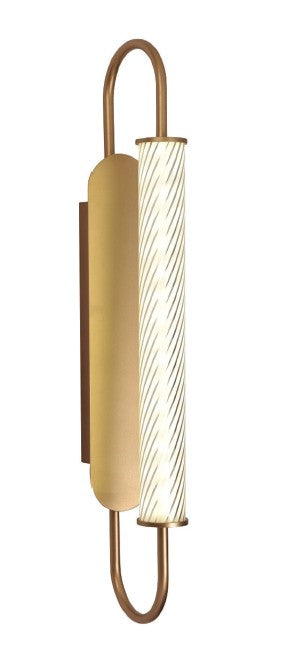 InLight Επιτοίχιο φωτιστικό LED 12W 3CCT σε χρυσαφί απόχρωση απο μέταλλο και ακρυλικό D:12x50cm (43056-Golden)