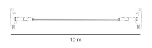 Inlight Skyline Light-10 Meters Long 3000K (43058-Black)