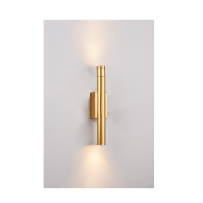 Inlight Επιτοίχιο φωτιστικό LED 2*5W 3000K σε χρυσαφί απόχρωση απο αλουμίνιο D:30x6cm (43061-Golden)