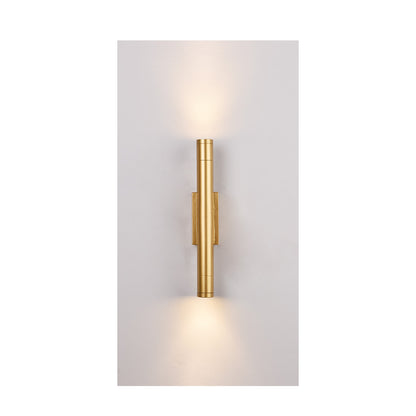 Inlight Επιτοίχιο φωτιστικό LED 2*5W 3000K σε χρυσαφί απόχρωση απο αλουμίνιο D:30x6cm (43061-Golden)