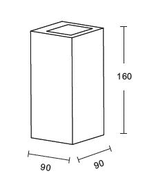 InLight Επιτοίχιο φωτιστικό γκρι από travertine marble 2XG9 D:9 x 16cm (43065)