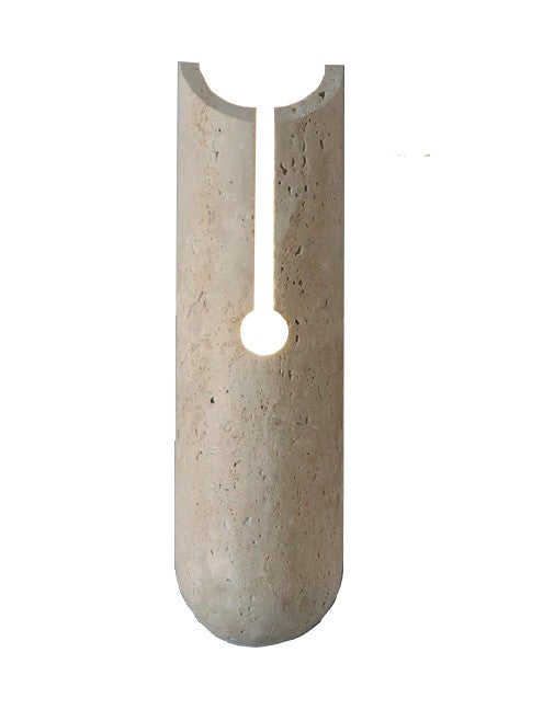 InLight Επιτοίχιο φωτιστικό γκρι από travertine marble 1XG9 D:10 x 35cm (43066)