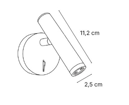 Inlight Φωτιστικό Τοίχου LED 3W, 3000K, Λευκό D:2,5x11,2cm (43078-White)