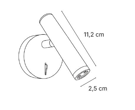 Inlight Φωτιστικό Τοίχου LED 3W, 3000K, Λευκό D:2,5x11,2cm (43078-White)