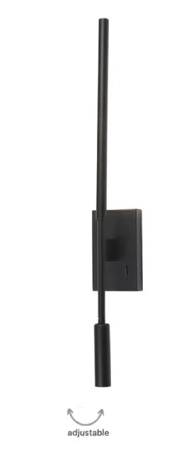 Inlight Επιτοίχιο φωτιστικό LED 3W &amp; 6W 3000K από μαύρο μέταλλο (43079)