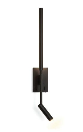 Inlight Επιτοίχιο φωτιστικό LED 3W &amp; 6W 3000K από μαύρο μέταλλο (43079)