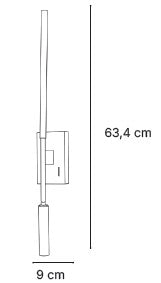 Inlight Επιτοίχιο φωτιστικό LED 3W &amp; 6W 3000K από μαύρο μέταλλο (43079)