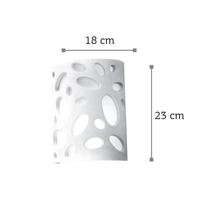 InLight Επιτοίχιο φωτιστικό λευκό από γύψο 1XE14 D:18cm (43343)