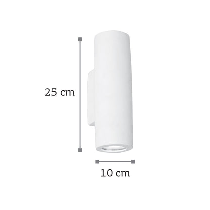 InLight Επιτοίχιο φωτιστικό λευκό από γύψο 2XGU10 D:25cm (43404)