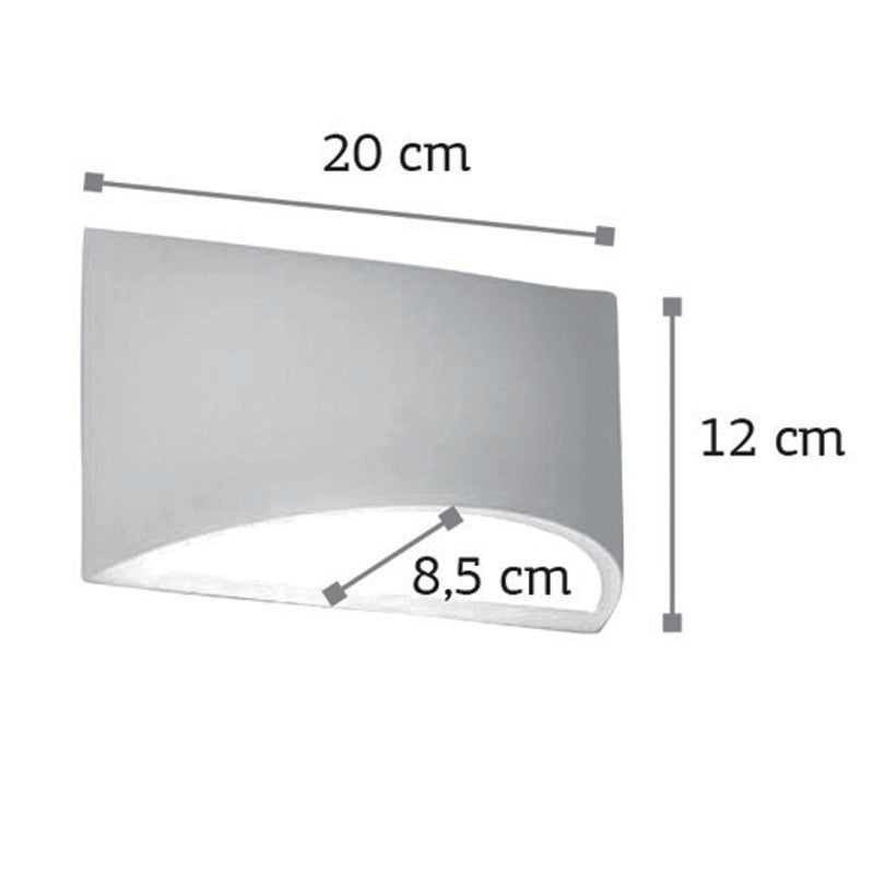 InLight Επιτοίχιο φωτιστικό λευκό από γύψο 1XG9 D:20cm (43415)