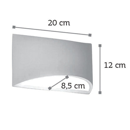 InLight Επιτοίχιο φωτιστικό λευκό από γύψο 1XG9 D:20cm (43415)