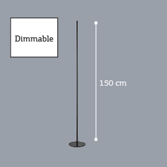 InLight Επιδαπέδιο φωτιστικό LED 24W 3000K από μαύρο μέταλλο D:150cm (45012)