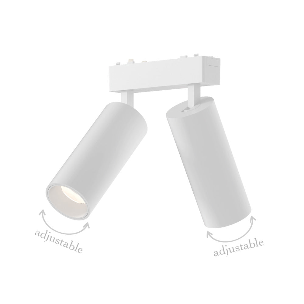 InLight Φωτιστικό LED 2x9W 3CCT για Ultra-Thin μαγνητική ράγα σε λευκή απόχρωση D:16cmX4,4cm (T05205-WH)