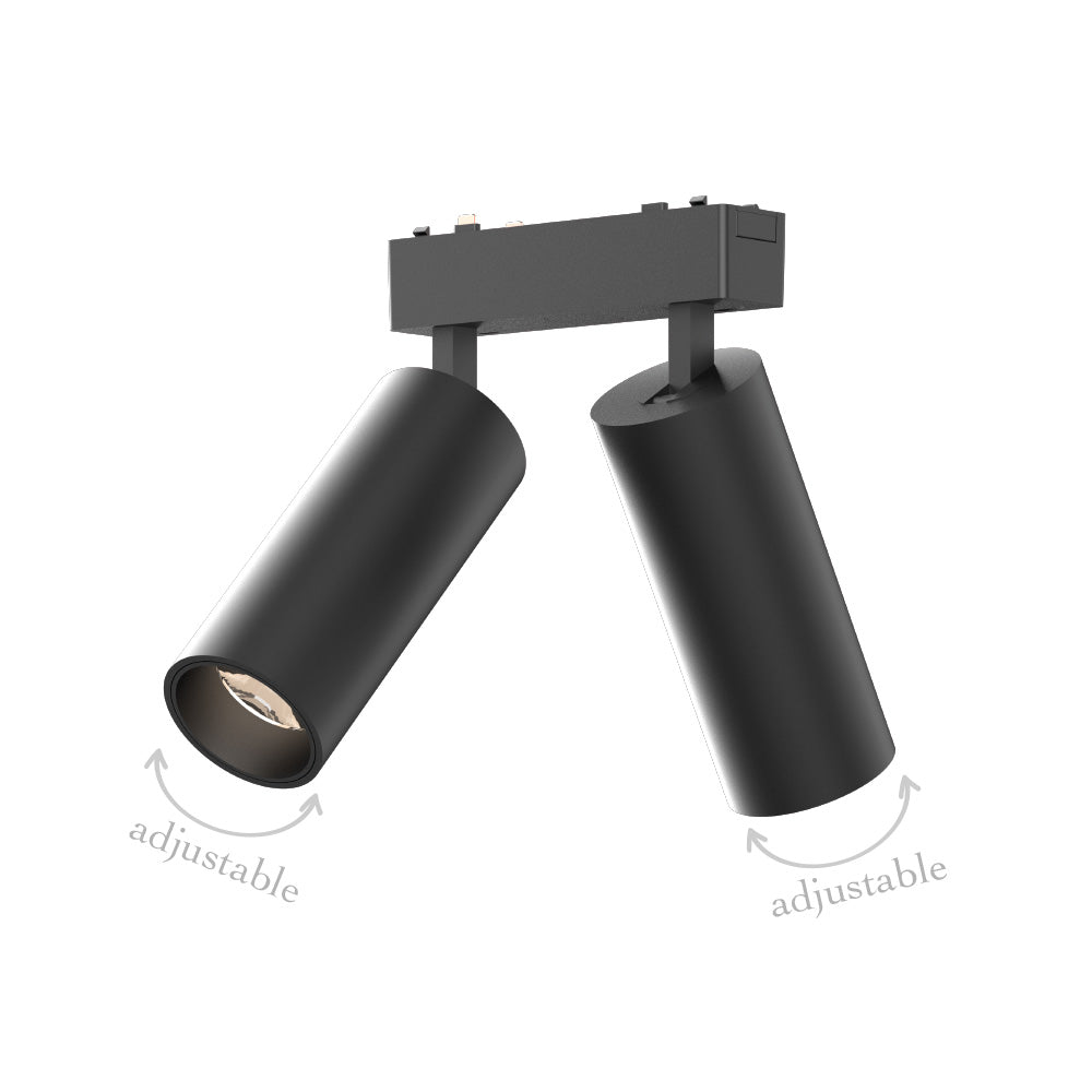 InLight Φωτιστικό LED 2x9W 3CCT για Ultra-Thin μαγνητική ράγα σε μαύρη απόχρωση D:16cmX4,4cm (T05205-BL)